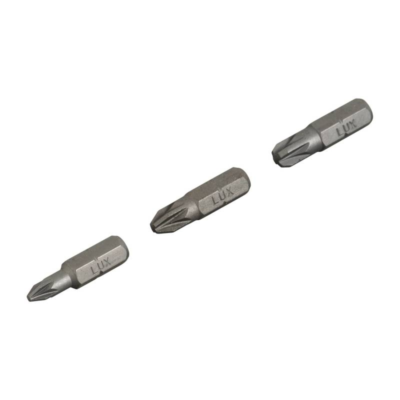 LUX Standard Bit-Satz PZ1 PZ2 PZ3 Länge 25 mm von LUX-TOOLS