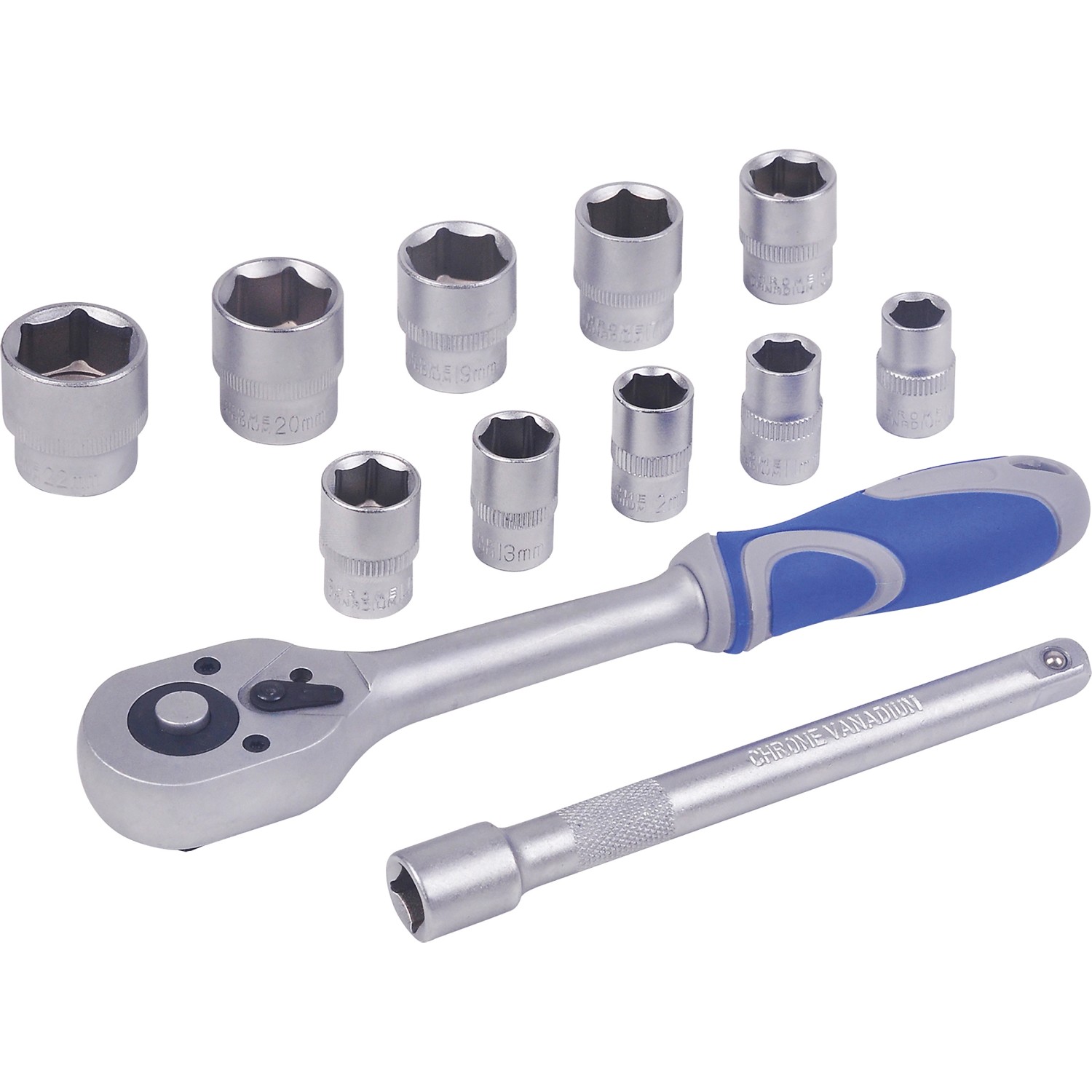 LUX Steckschlüssel Set 10 mm (3/8 Zoll) 12-teilig von LUX-TOOLS