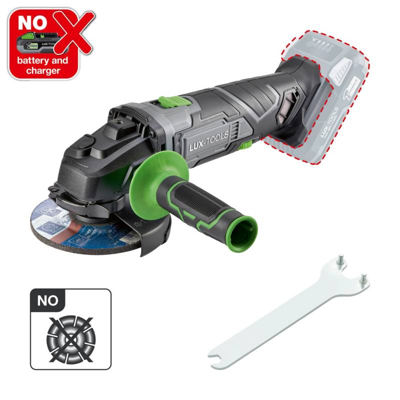 LUX-TOOLS Akku-Winkelschleifer A-WS-20/115 A 20 V Einzelartikel ohne Akku von LUX-TOOLS