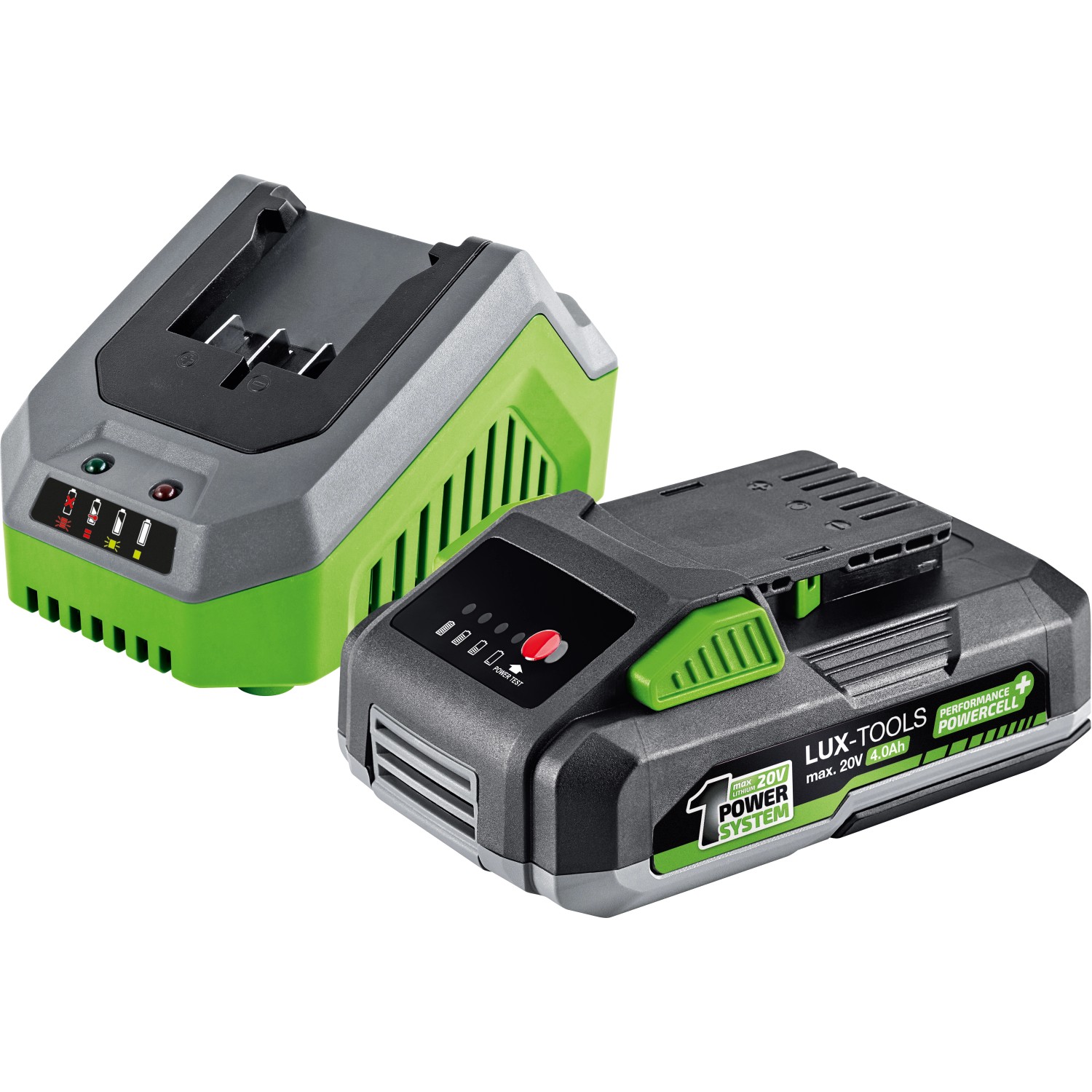 LUX-TOOLS Starter AK-20/4.0 Set Akku 20 V 4 Ah Ladestation 1 PowerSystem LUX-TOOLS Starter AK-20/4.0 Set Akku 20 V 4 Ah Ladestation 1 PowerSystem von LUX-TOOLS