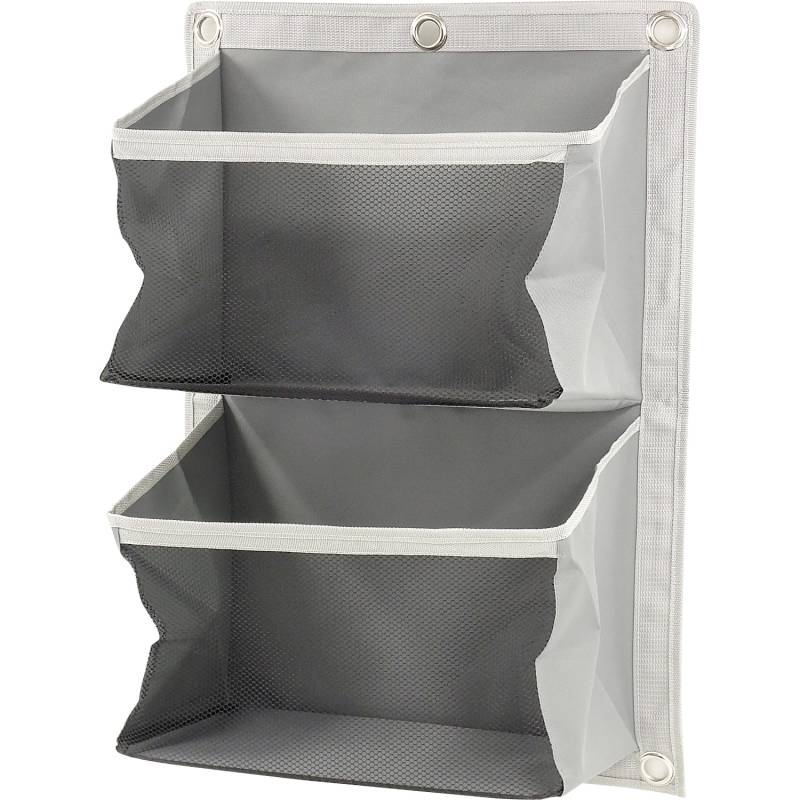 LUX Wandorganizer Textil mit 2 Taschen Grau von LUX-TOOLS