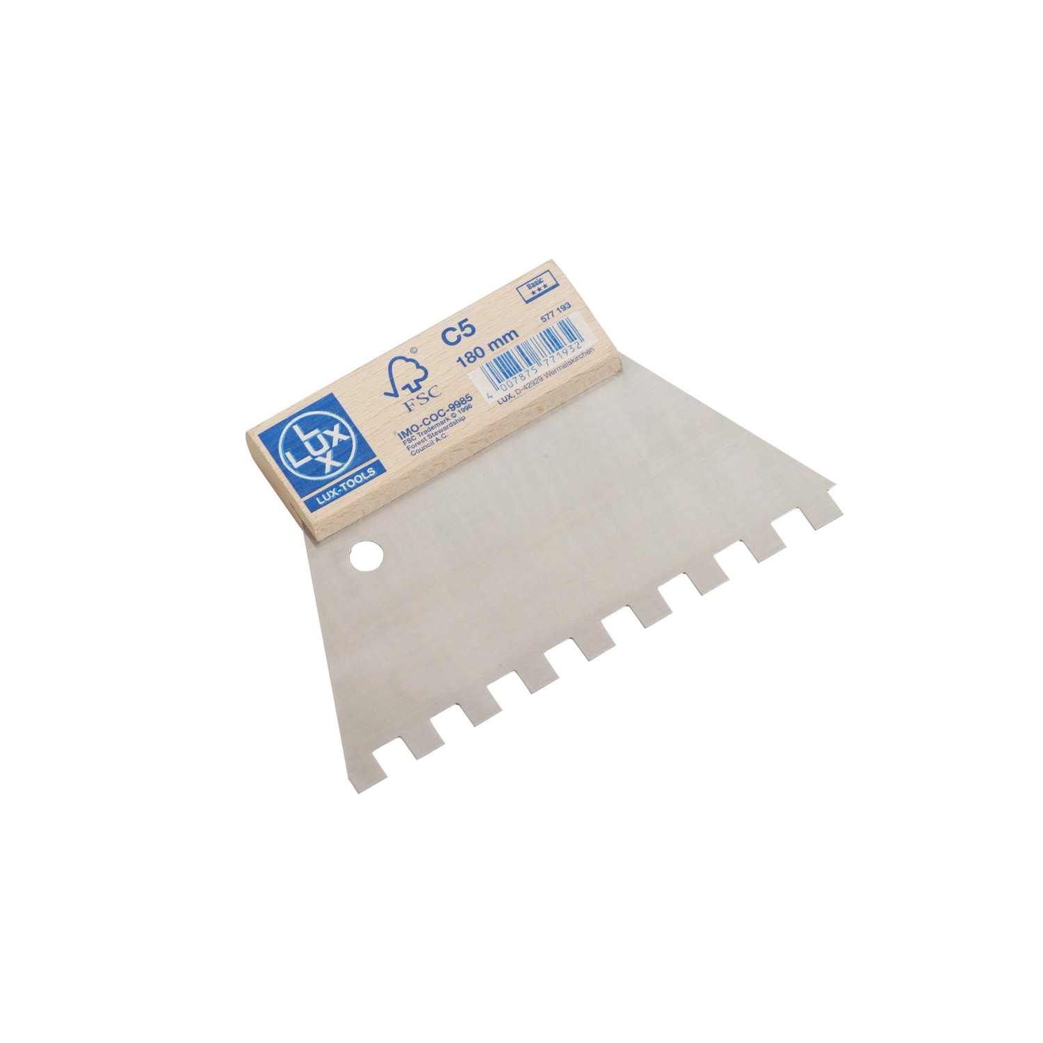 LUX-TOOLS Zahnspachtel 10 mm x 10 mm von LUX-TOOLS