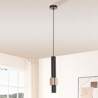 Hängeleuchte Lulled 200xØ10 cm Metall Schwarz/Silber [lux.pro] von LUX.PRO