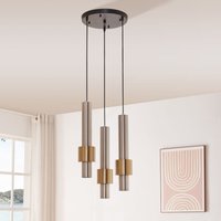 Hängeleuchte Lulled 200xØ28 cm Metall Silber/Gold [lux.pro] von LUX.PRO
