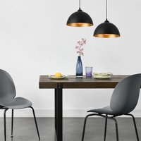 Lux.pro - 2er-Set Hängeleuchte Toulon E27 Metall Schwarz/Gold Lux.pro - 2er-Set Hängeleuchte Toulon E27 Metall Schwarz/Gold von LUX.PRO