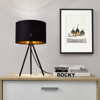 Lux.pro - Tischleuchte Metz E14 Max. 40W mit Metallfüßen Schwarz von LUX.PRO