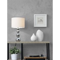 Tischleuchte Snow 1x E14 Ø25x43 cm Chromfarben/Weiß Lux.pro von LUX.PRO