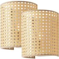 Wandleuchte Ascot 2er Set Rattanoptik [lux.pro] von LUX.PRO