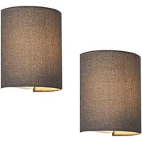 Wandleuchte Brüssel 2er Set Grau [lux.pro] von LUX.PRO