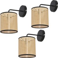 Wandleuchte Southend 3er Set Rattan-Optik [lux.pro] von LUX.PRO