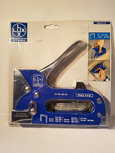 LUX 198101 Handtacker Metall Größe Flachdrahtklammern 6 - 14 mm BASIC von LUX