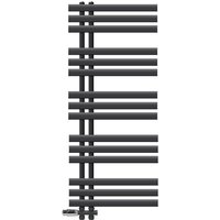 Badheizkörper Iron em 500x1200 mm Anthrazit Mittelanschluss mit Anschlussgarnitur Thermostat Durchgang Boden, Design Heizkörper Bad Heizung Badheizkörper Iron em 500x1200 mm Anthrazit Mittelanschluss mit Anschlussgarnitur Thermostat Durchgang Boden, Design Heizkörper Bad Heizung von LUXEBATH