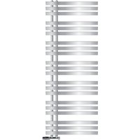 Luxebath - Badheizkörper IronEM 600x1600 mm Chrom Mittelanschluss mit Anschlussgarnitur und Thermostat Eck Wandanschluss, Design Heizkörper Bad von LUXEBATH
