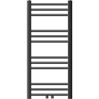 Ecd Germany Badheizkörper 400 x 800 mm - Anthrazit - gerade mit Mittelanschluss - Design Heizkörper Handtuchwärmer Handtuchtrockner von LUXEBATH