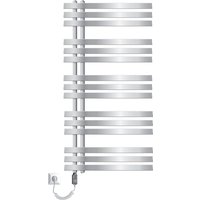 Ecd Germany Iron em Design Badheizkörper Elektrisch mit Heizstab 1200W - 600 x 1200 mm - Chrom - Paneelheizkörper Heizkörper Handtuchwärmer von LUXEBATH