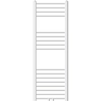 Ecd Germany Badheizkörper 400 x 1200 mm - Weiß - gerade mit Mittelanschluss - Design Heizkörper Handtuchwärmer Handtuchtrockner Handtuchheizkörper von LUXEBATH