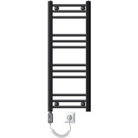 Luxebath - ecd Germany Badheizkörper Elektrisch 300 x 800 mm Anthrazit gerade mit Seitenanschluss inkl. Heizstab 600W eco Chrom - Heizkörper Heizung von LUXEBATH