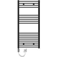 Ecd Germany Badheizkörper Elektrisch 600x1200 mm Anthrazit gerade mit Seitenanschluss inkl. Heizstab 1200W Große Leistung Chrom - Heizkörper Heizung von LUXEBATH