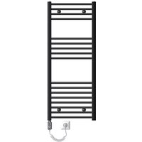 Ecd Germany Badheizkörper Elektrisch mit Heizstab 900W Große Leistung - 500 x 1200 mm - Anthrazit - gebogen mit Seitenanschluss - Heizkörper von LUXEBATH