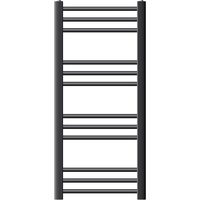 Ecd Germany Badheizkörper Sahara - 400 x 800 mm - Anthrazit - gebogen mit Seitenanschluss - Heizkörper Handtuchwärmer Handtuchtrockner von LUXEBATH