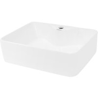 Luxebath - ecd Germany Design Waschbecken Waschtisch 480 x 380 x 140 mm aus Keramik Weiß - Aufsatzbecken Aufsatzwaschbecken Handwaschbecken Luxebath - ecd Germany Design Waschbecken Waschtisch 480 x 380 x 140 mm aus Keramik Weiß - Aufsatzbecken Aufsatzwaschbecken Handwaschbecken von LUXEBATH