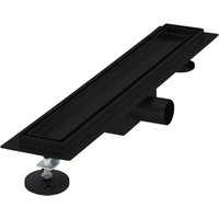 Luxebath - Duschrinne 50 cm 2in1, befliesbar, extra flach, Edelstahl, Schwarz, Doppelseitige Bodenablauf, Komplettset Bodenbefestigung, Duschablauf, Luxebath - Duschrinne 50 cm 2in1, befliesbar, extra flach, Edelstahl, Schwarz, Doppelseitige Bodenablauf, Komplettset Bodenbefestigung, Duschablauf, von LUXEBATH