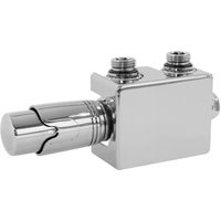 Luxebath - Ventil-Armaturen Set Multiblock Chrom Universal Eck- und Durchgangsform inkl. Thermostatkopf für Badheizkörper mit Mittelanschluss Luxebath - Ventil-Armaturen Set Multiblock Chrom Universal Eck- und Durchgangsform inkl. Thermostatkopf für Badheizkörper mit Mittelanschluss von LUXEBATH