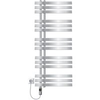 Luxebath - Elektrischer Badheizkörper Iron em 500x1200 mm Chrom mit Heizstab 1200W Thermostat Digitalanzeige, Handtuchheizkörper mit Heizpatrone, von LUXEBATH