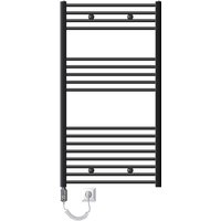 Luxebath - ecd Germany Badheizkörper Elektrisch 750 x 1200 mm Anthrazit gerade mit Seitenanschluss inkl. Heizstab 900W Chrom Große Leistung von LUXEBATH