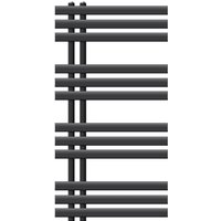 Luxebath - ecd Germany Iron em Design Badheizkörper - 500 x 1000 mm - Anthrazit - Designheizkörper Paneelheizkörper Heizkörper Handtuchwärmer von LUXEBATH