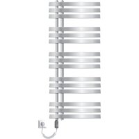 ECD Germany Iron EM Design Badheizkörper Elektrisch mit Heizstab 1200 W - 500 x 1200 mm - Chrom - Designheizkörper Paneelheizkörper Heizkörper von LUXEBATH