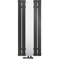 ML-Design Badheizkörper Flach Mittelanschluss 1200x450mm Anthrazit mit Spiegel und Wandanschlussgarnitur Eckform Multiblock Thermostat Design ML-Design Badheizkörper Flach Mittelanschluss 1200x450mm Anthrazit mit Spiegel und Wandanschlussgarnitur Eckform Multiblock Thermostat Design von LUXEBATH