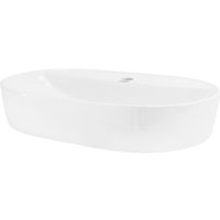 ML-Design Waschbecken aus Keramik in Weiß glänzend 60 x 40 x 12 cm, Oval, Moderne Aufsatzwaschbecken, Design Waschtisch Aufsatz-Waschschale ML-Design Waschbecken aus Keramik in Weiß glänzend 60 x 40 x 12 cm, Oval, Moderne Aufsatzwaschbecken, Design Waschtisch Aufsatz-Waschschale von LUXEBATH