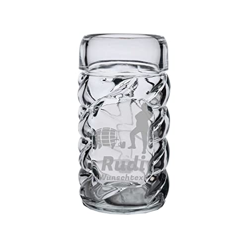 LUXENTU Diamond Bierkrug 0,5 Liter mit Gravur, 1 Stück, Personalisiertes Bierseidel mit Motiv & Namen, Spülmaschinenfest, Bierfass von LUXENTU