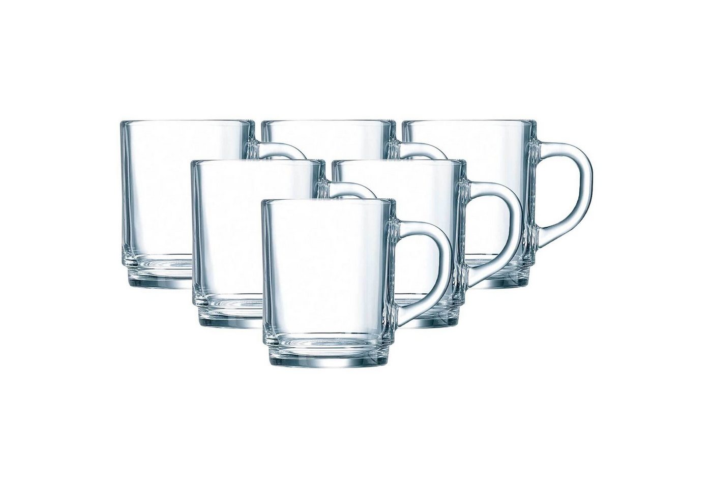 LUXENTU Tasse Teegläser Kaffeegläser 0,25 l 6er Set, Glas von LUXENTU