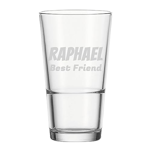 LUXENTU Trinkglas XL mit Gravur, 550 ml, Personalisiertes Wasserglas mit 2-zeiliger Gravur, Gravierter Becher für Hochzeiten und Events, Individuelle Lasergravur, 1 Stück von LUXENTU
