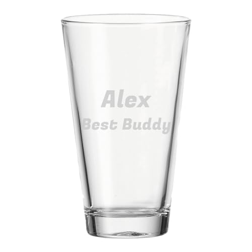 LUXENTU Trinkglas mit Gravur, 300 ml, Universalgläser mit personalisierter Namensgravur für Kinder & Erwachsene, Großes Set für Hochzeiten & Events, Spülmaschinengeeignet, Name gerade, 30 Stück von LUXENTU