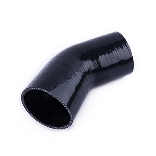 LUXERAD, 6,4 cm (2 1/2 Zoll) ID 45 Grad Winkel Silikon Kupplungsschlauch, 4-lagig verstärkter Turbo Ladeluftkühler Ansaugleitung Industrie Hydraulikschläuche von LUXERAD