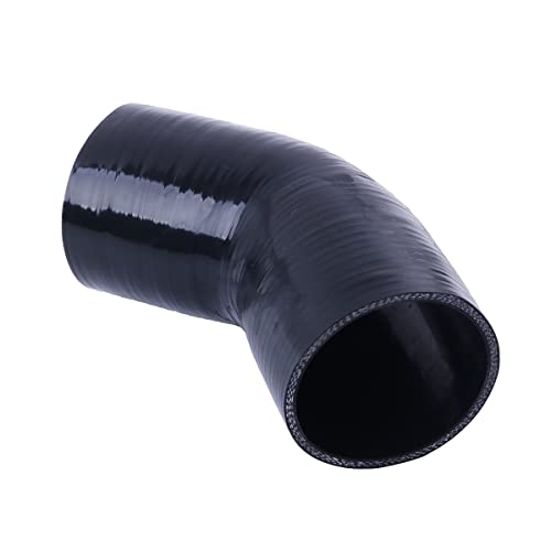 LUXERAD, 8,9 cm (3 1/2 Zoll) ID 45 Grad Winkel Silikon Kupplungsschlauch, 4-lagig verstärkter Turbo Ladeluftkühler Ansaugleitung Industrie Hydraulikschläuche von LUXERAD