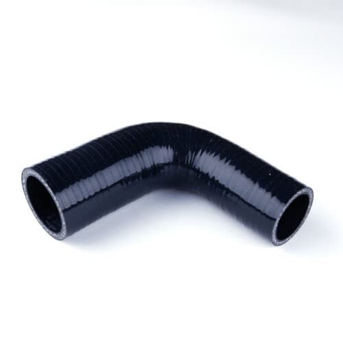 LUXERAD, Kupplungsschlauch Silikonschlauch Silikonschlauch gerade Verbinder 90 Grad 90-ID30mm Länge 102mm 3-lagig Turboschlauch Ladeluftkühler Saugschlauch (30mm, Schwarz) von LUXERAD