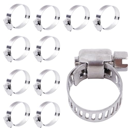 LUXERAD 10 Stück Rohrschellen Verstellbarer Bereich 16-25mm German Style Clamp Schlauchschellen 304 Edelstahl Band Breite 8mm für Schlauch Rohr Schlauch Schraube Schlauchschelle Schlauchschellen Set LUXERAD 10 Stück Rohrschellen Verstellbarer Bereich 16-25mm German Style Clamp Schlauchschellen 304 Edelstahl Band Breite 8mm für Schlauch Rohr Schlauch Schraube Schlauchschelle Schlauchschellen Set von LUXERAD