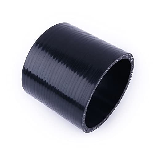 LUXERAD Gerade Silikon Schlauchkupplung ID 1 5/8" (41 mm), 3" Länge (76 mm), Wandstärke 3-lagig (4.5mm) Turbo Schläuche (41mm, Schwarz) von LUXERAD