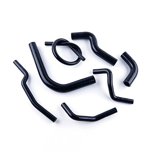 LUXERAD Kühlerschlauch Set Silikon Kühlerschlauch Kit für Suzuki Samurai 1986 1987 1988 1989 1990 1991 1992 1993 1994 1995 (Black) von LUXERAD