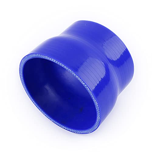 LUXERAD Reduzierstück aus Silikon, 6,3 bis 7,1 cm, Blau, Länge 76 mm, ID 63–70 mm, 4-lagig verstärkter Turbo-/Ladeluftkühler/Ansaugrohr von LUXERAD