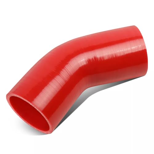 LUXERAD Rotes Silikon-Reduzierstück, Kupplungsschlauch, Länge 102 mm, 45 Grad ID 51–70 mm, 4-lagig verstärkter Turbo-/Ladeluftkühler/Ansaugrohr LUXERAD Rotes Silikon-Reduzierstück, Kupplungsschlauch, Länge 102 mm, 45 Grad ID 51–70 mm, 4-lagig verstärkter Turbo-/Ladeluftkühler/Ansaugrohr von LUXERAD
