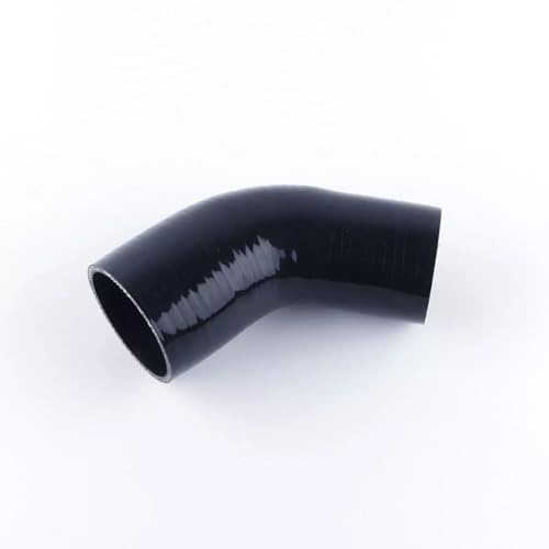 LUXERAD Schwarzer Silikon-Reduzierkupplungsschlauch, Länge 102 mm, 45 Grad ID 51–70 mm, 4-lagig verstärkter Turbo-/Ladeluftkühler/Ansaugrohr von LUXERAD