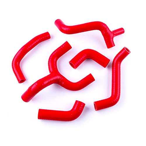 LUXERAD Silikon-Kühlmittelschlauch-Set für Husqvarna SMS 630 TE 630 2010–2011 Kühlerschlauch (rot) von LUXERAD