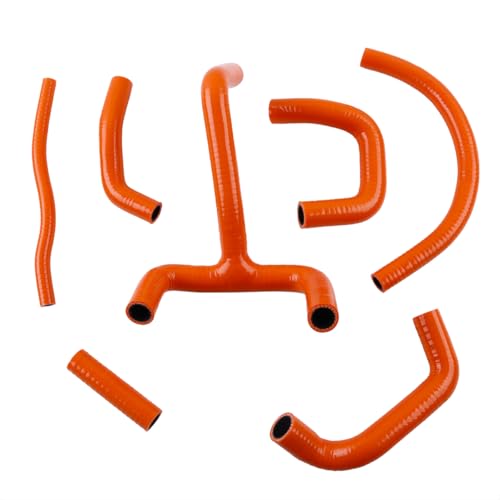 LUXERAD Silikon-Kühlmittelschlauch-Set für KTM LC4 620 625 640 660 Außen orange, innen schwarz von LUXERAD