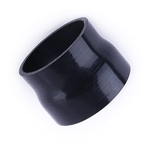 Silikon-Reduzierstück, gerader Kupplungsschlauch,76–102 mm, Länge 76 mm, 4-lagig, verstärkter Turbo/Ladeluftkühler/Ansaugleitung, industrielle Hydraulik von LUXERAD