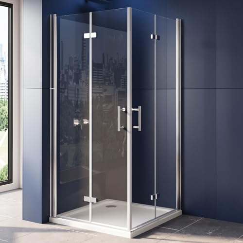 LUXESPIRE Duschkabine 80x120cm Eckeinstieg mit 180° faltbarer Tür Duschtür Falttür Duschabtrennung Duschwand 6mm ESG Sicherheitsglas Höhe 195cm LUXESPIRE Duschkabine 80x120cm Eckeinstieg mit 180° faltbarer Tür Duschtür Falttür Duschabtrennung Duschwand 6mm ESG Sicherheitsglas Höhe 195cm von LUXESPIRE